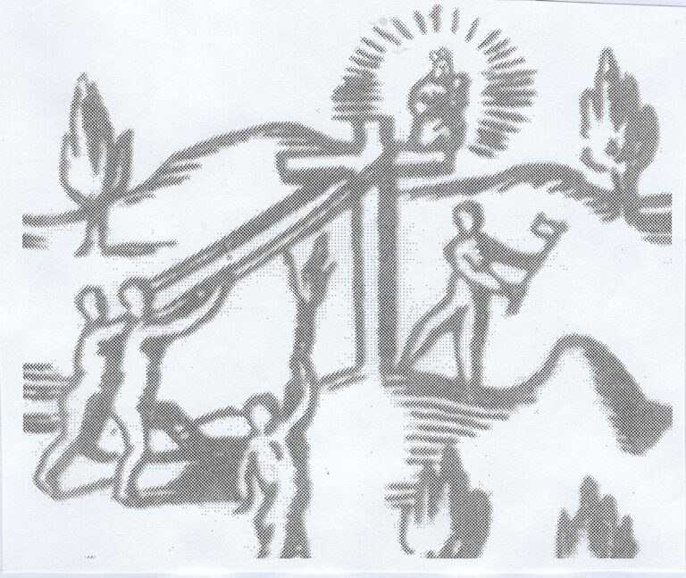 La Virgen, la cruz y los indios